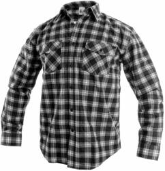 CXS Cămașă flanel de lucru TOM - Neagră | 44 (1660-001-710-44)