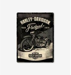 Tac Signs - Plăcuță metalică decorativă 3D [30x40cm] - Harley Flathead 1929-1974 (DCC-TAC3D23247)