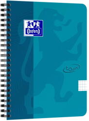 OXFORD Caiet cu spirala A5, OXFORD School Touch , 70 file-90g/mp, 4 perf, coperta carton turcoaz - mate (OX-400104100) - pcone