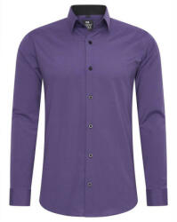 RUSTY NEAL cămașă bărbați R-44 cu mânecă lungă, slim fit Violet 3XL
