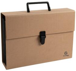 EXACOMPTA Mapa tip proiect cu maner Exacompta Eterneco, carton, 18 compartimente, 32x24 cm, maro (FA056847)