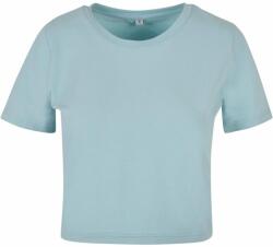 Build Your Brand Tricou crop top cu mânecă scurtă pentru femei - Ocean | XS (BY042-1000343695)