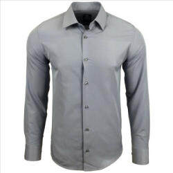 RUSTY NEAL cămașă bărbați R-55 cu mânecă lungă, slim fit Gri 3XL