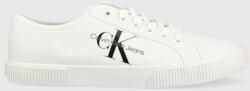 Calvin Klein Jeans tenisi barbati, culoarea alb PPYY-OBM0I3_00X (YM0YM00306.BDS)