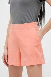 Helly Hansen pantaloni scurți outdoor Thalia 2.0 culoarea portocaliu, neted, high waist, 34328 PPYX-SZD0R2_24X (34328)