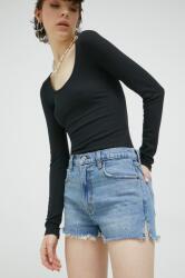 Abercrombie & Fitch pantaloni scurti jeans femei, neted, high waist PPYX-SZD043_55X (KI149.3007.278)