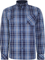 KAM Jeanswear Camasa cu maneca lunga din bumbac 65% si polyester 35% CHECK PATTERNED INDIGO - 2XL 3XL 4XL 5XL 6XL