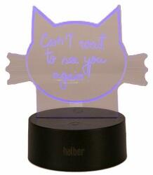 Halber Lampa decorativa 3D halber, Pisica, Negru