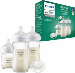 Philips Set 3 biberoane Philips Avent - Natural Response 3.0, cu suzeta (SCD878/11)