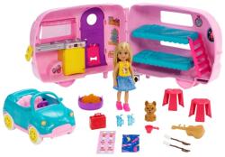 Mattel Barbie, Caravana de camping Chelsea, set cu papusa si accesorii Papusa Barbie