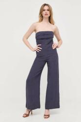 Bardot salopeta din in culoarea albastru marin, cold shoulder PPYX-SKD05D_59X (58467PB.NAVY)