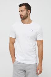 Fila tricou din bumbac 2-pack culoarea alb, neted PPYX-TSM0WI_00X (FAM0083.SS23)