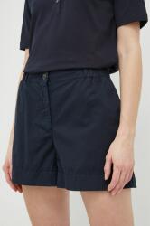 Tommy Hilfiger pantaloni scurti din bumbac culoarea albastru marin, neted, high waist PPYX-SZD0F7_59X (WW0WW38729.PPYX)