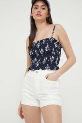 Hollister Co Hollister Co. pantaloni scurti jeans femei, culoarea bej, neted, high waist PPYX-SZD0ZC_01X (KI349.3240.175)