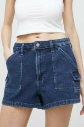 Hollister Co Hollister Co. pantaloni scurti jeans femei, culoarea albastru marin, neted, high waist PPYX-SZD05R_59J (KI349.3178.278)