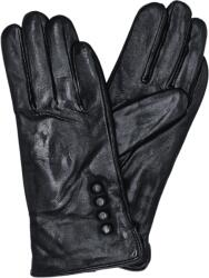 Onore Manusi femei, Onore, negru, piele naturala, marimea XL, model butoni decor lateral