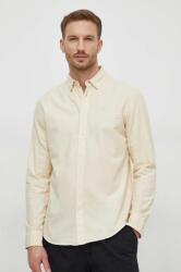 Pepe Jeans camasa din bumbac barbati, culoarea bej, cu guler button-down, regular PPYH-KDM057_01X (PM308274)