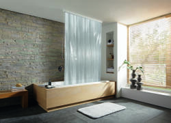 Kleine Wolke Duschrollo jaluzele de duș fără casete 240x128 cm transparent-alb 3321108747 (3321108747) Perdea de dus