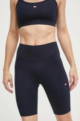 Tommy Hilfiger pantaloni scurți femei, culoarea bleumarin, uni, medium waist WW0WW41112 PPYH-SZD001_59X (WW0WW41112)