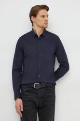 Calvin Klein camasa barbati, culoarea albastru marin, cu guler clasic, slim PPYH-KDM038_59A (K10K110856)