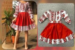 Ie Traditionala Kids Rochita stilizata cu motive traditionale Elena - ietraditionala - 166,00 RON