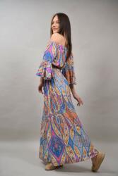 Sweet Girl COMPLEU PANTALON CU TOP CROP CU FLORI ROBERTA Albastru L-XL