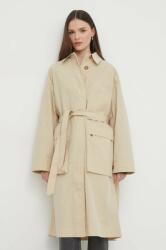 Pepe Jeans palton femei, culoarea bej, de tranzitie, oversize PPYH-KPD02Y_80X (PL402371)