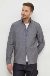 Sisley camasa din bumbac barbati, culoarea gri, cu guler clasic, slim PPYH-KDM0C5_90X (5HHLSQ031)