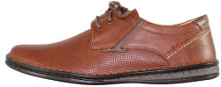 Krisbut Pantofi barbati, Krisbut, 4890P-3-9-Maro, casual, piele naturala, cu talpa joasa, maro (Marime: 40)