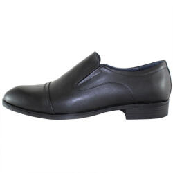 Pieton Pantofi barbati, Pieton, 83-BE-Negru, elegant, piele naturala, cu toc, negru (Marime: 41)