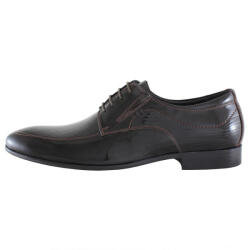 Alberto Clarini Pantofi barbati, Alberto Clarini, C213-303B-Maro, elegant, piele naturala, cu toc, maro (Marime: 40)