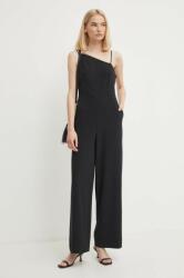 Sisley salopeta culoarea negru, cu decolteu rotund PPYH-SKD02B_99X (41AYLT00G)