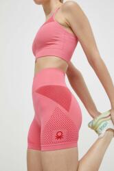 United Colors of Benetton pantaloni scurti femei, culoarea roz, modelator, high waist PPYH-SZD0B1_30X (189T3900E)