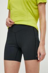Montane pantaloni scurti sport Ineo Lite femei, culoarea negru, neted, high waist, FINLS17 PPYH-SZD0OI_99X (FINLS17)