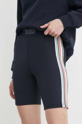 Tommy Hilfiger pantaloni scurți femei, culoarea bleumarin, cu imprimeu, high waist, WW0WW41493 PPYH-SZD066_59X (WW0WW41493)