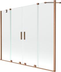 Mexen Velar Duo paravan cadă 2-aripi culisant 200 x 150 cm, transparent, Cupru cu aspect periat - 896-200-000-02-65 (896-200-000-02-65)