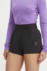 Helly Hansen pantaloni scurți outdoor Tech culoarea negru, neted, high waist, 48551 PPYH-SZD0KM_99X (48551)