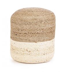 Bizzotto Puf iuta natur alb Jalaja 45 cm (0721071)