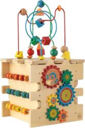 KidKraft Cub din lemn cu activitati, alfabetar si rollercoaster 3 ani+ (KK63298) Casuta papusi