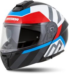 Cassida Casca de motociclete rabatabila Cassida Modulo 2.1 Profile alb-negru-albastru-gri (AIM140-1888)