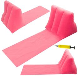  Felfújható nyugágy háttámlával - pink (KX4984_2)