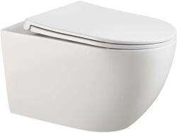 kielle Gaia - Toaletă suspendată cu capac SoftClose, Rimless, alb 30115002 (30115002)