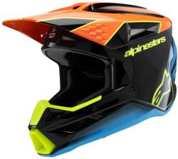 Alpinestars Casca Motocross Alpinestars S-M3 FRAY pentru copii Negru-Portocaliu Fluo-Galben Fluo-Turcoaz 2025 (AIM141-149)