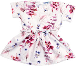 Baby Nellys Rochie cr. maneca, bumbac, flori Berberys Baby Nellys, crem