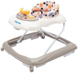 Baby Mix Carucior pentru copii Baby Mix cu volan şi roţi de silicon bej