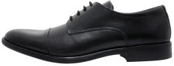 Silesco Pantofi barbati, Silesco, 121-T-S-Negru, elegant, piele naturala, cu toc, negru (Marime: 42)