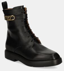 Emporio Armani botine femei, culoarea negru, cu toc plat, EW000423 AF11991 UC001 9BYH-OBD2CK_99X (EW000423.AF11991.UC001)