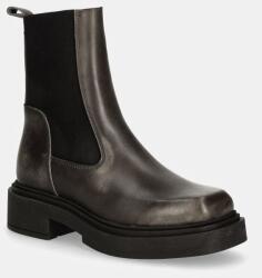 Steve Madden ghete chelsea de piele Churro femei, culoarea gri, cu platforma, SM11003363 9BYH-OBD2ZG_90X (SM11003363.DGL)