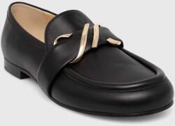 Proenza Schouler mocasini de piele Monogram femei, culoarea negru, cu toc plat, PS42231A 9BYH-OBD20P_99X (PS42231A.999)