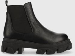 Steve Madden ghete chelsea de piele Mixture femei, culoarea negru, cu toc plat 9BYY-OBD1D1_99X (SM11001800.017)